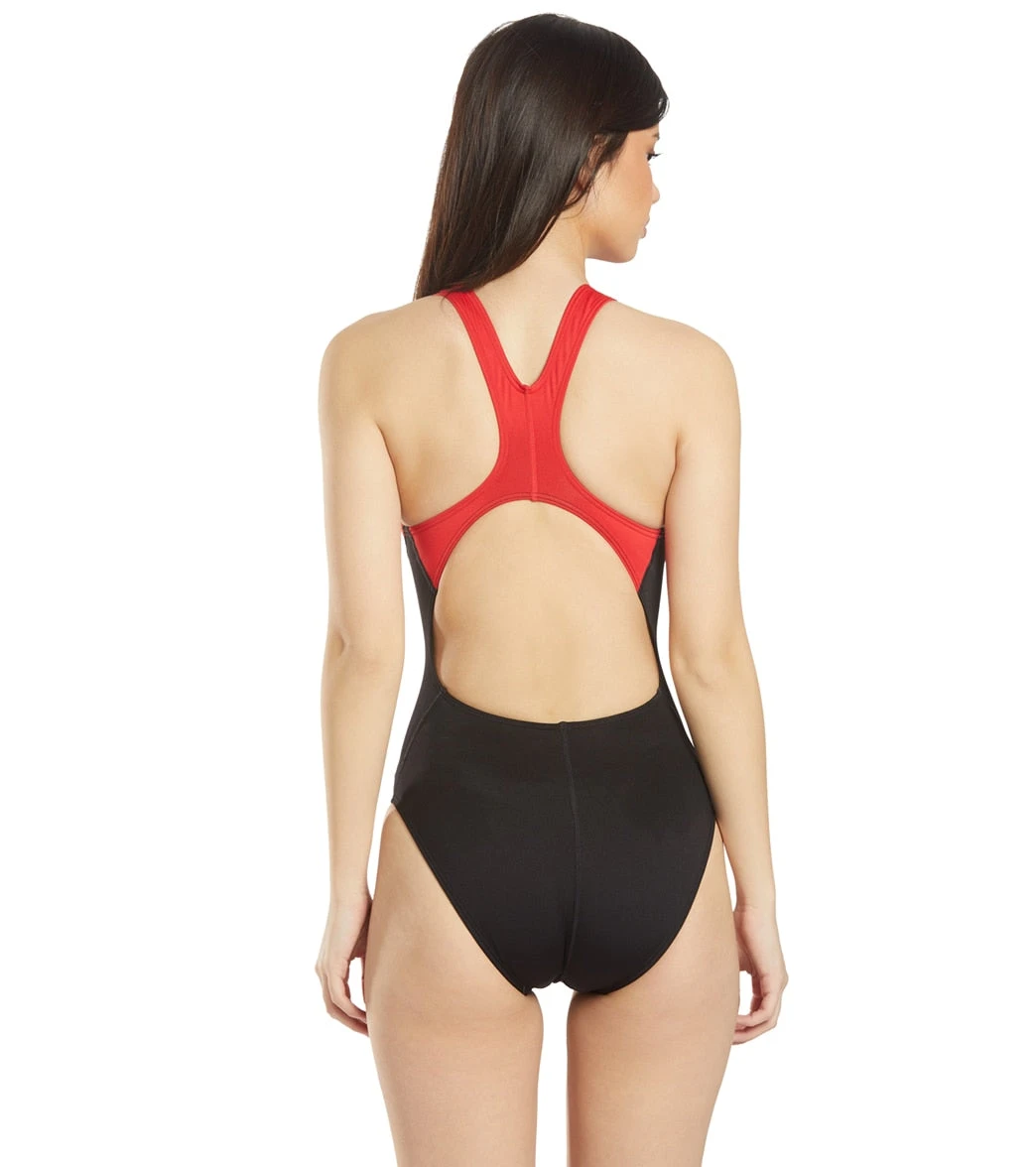 Women's Surf Splice Wave Back One Piece Swimsuit 3 Women's Surf Splice Wave Back One Piece Swimsuit - Image 3