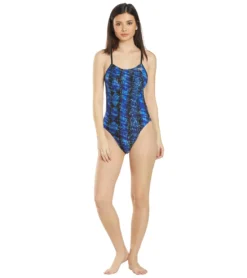 Women's Edge Swan Back One Piece Swimsuit -Outlet Tide Wisp Store 5666074689704 blue 4a