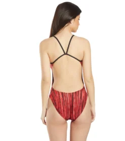 Women's Zircon Swan Back One Piece Swimsuit -Outlet Tide Wisp Store 5666087829672 red 3a