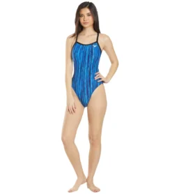 Women's Zircon Butterfly Back One Piece Swimsuit -Outlet Tide Wisp Store 5666090713256 blue 4a