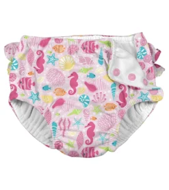 Girls' Sealife Ruffle Snap Swim Diaper (Baby, Toddler)
