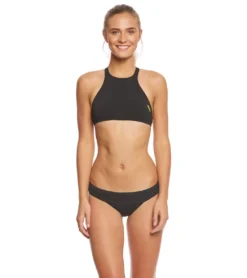 Arena Women's Rulebreaker Think Crop Top Bikini Top -Outlet Tide Wisp Store 5668808065192 blackyellowstar 4a