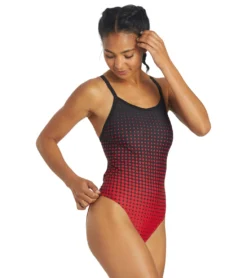Molecule Thin Strap One Piece Swimsuit -Outlet Tide Wisp Store 5670700581032 redblack 3a