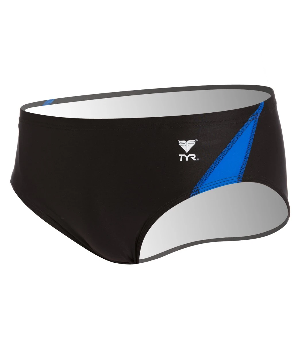 TYR Men's Alliance Splice Racer Brief Swimsuit 1 TYR Men's Alliance Splice Racer Brief Swimsuit