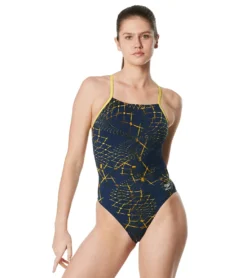 Speedo Women's Galactic Highway One Back One Piece Swimsuit