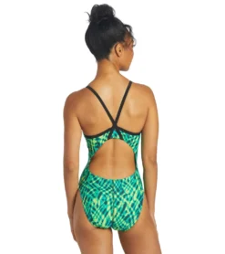 Serene Thin Strap One Piece Swimsuit -Outlet Tide Wisp Store 6940349792424 green 3a