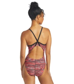 Drift Thin Strap One Piece Swimsuit -Outlet Tide Wisp Store 6942387339432 red 3a