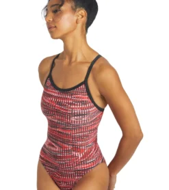 Drift Thin Strap One Piece Swimsuit -Outlet Tide Wisp Store 6942387339432 red 5a