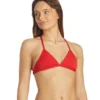 Women's Triangle Solid Bikini Top
