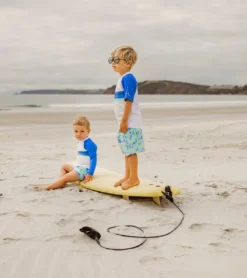 Boys' Minty Shark Volley Board Short (Toddler, Little Kid, Big Kid) -Outlet Tide Wisp Store 7217018634408 mint 3a