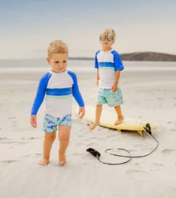 Boys' Minty Shark Volley Board Short (Toddler, Little Kid, Big Kid) -Outlet Tide Wisp Store 7217018634408 mint 4a