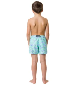 Boys' Minty Shark Volley Board Short (Toddler, Little Kid, Big Kid) -Outlet Tide Wisp Store 7217018634408 mint 7a