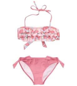Girls' Apple Love Bandeau Bikini Set (Toddler, Little Kid)