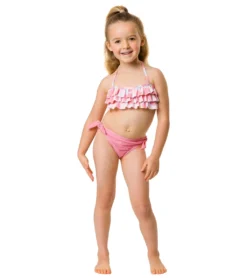 Girls' Apple Love Bandeau Bikini Set (Toddler, Little Kid) -Outlet Tide Wisp Store 7217021681832 pink 4a