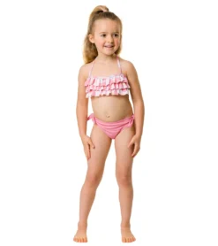 Girls' Apple Love Bandeau Bikini Set (Toddler, Little Kid) -Outlet Tide Wisp Store 7217021681832 pink 5a