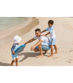 Boys' Blue Retro Stripe Volley Board Short (Toddler, Little Kid, Big Kid) -Outlet Tide Wisp Store 7217022533800 blue 5a