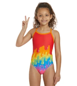 Sporti X Tyler Wallach Limited Edition Studio Drip Thin Strap One Piece Swimsuit Youth (22-28)