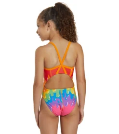 Sporti X Tyler Wallach Limited Edition Studio Drip Thin Strap One Piece Swimsuit Youth (22-28) -Outlet Tide Wisp Store 7243000512680 multi 3a