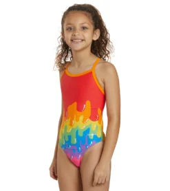 Sporti X Tyler Wallach Limited Edition Studio Drip Thin Strap One Piece Swimsuit Youth (22-28) -Outlet Tide Wisp Store 7243000512680 multi 4a