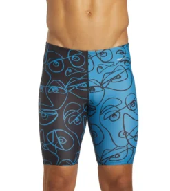 Sporti X ALILscribble Limited Edition Divide Jammer Swimsuit -Outlet Tide Wisp Store 7326810636456 blueblack 10a