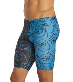 Sporti X ALILscribble Limited Edition Divide Jammer Swimsuit -Outlet Tide Wisp Store 7326810636456 blueblack 13a