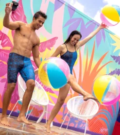 Sporti X ALILscribble Limited Edition Divide Jammer Swimsuit -Outlet Tide Wisp Store 7326810636456 blueblack 4a