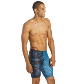 Sporti X ALILscribble Limited Edition Divide Jammer Swimsuit -Outlet Tide Wisp Store 7326810636456 blueblack 8a