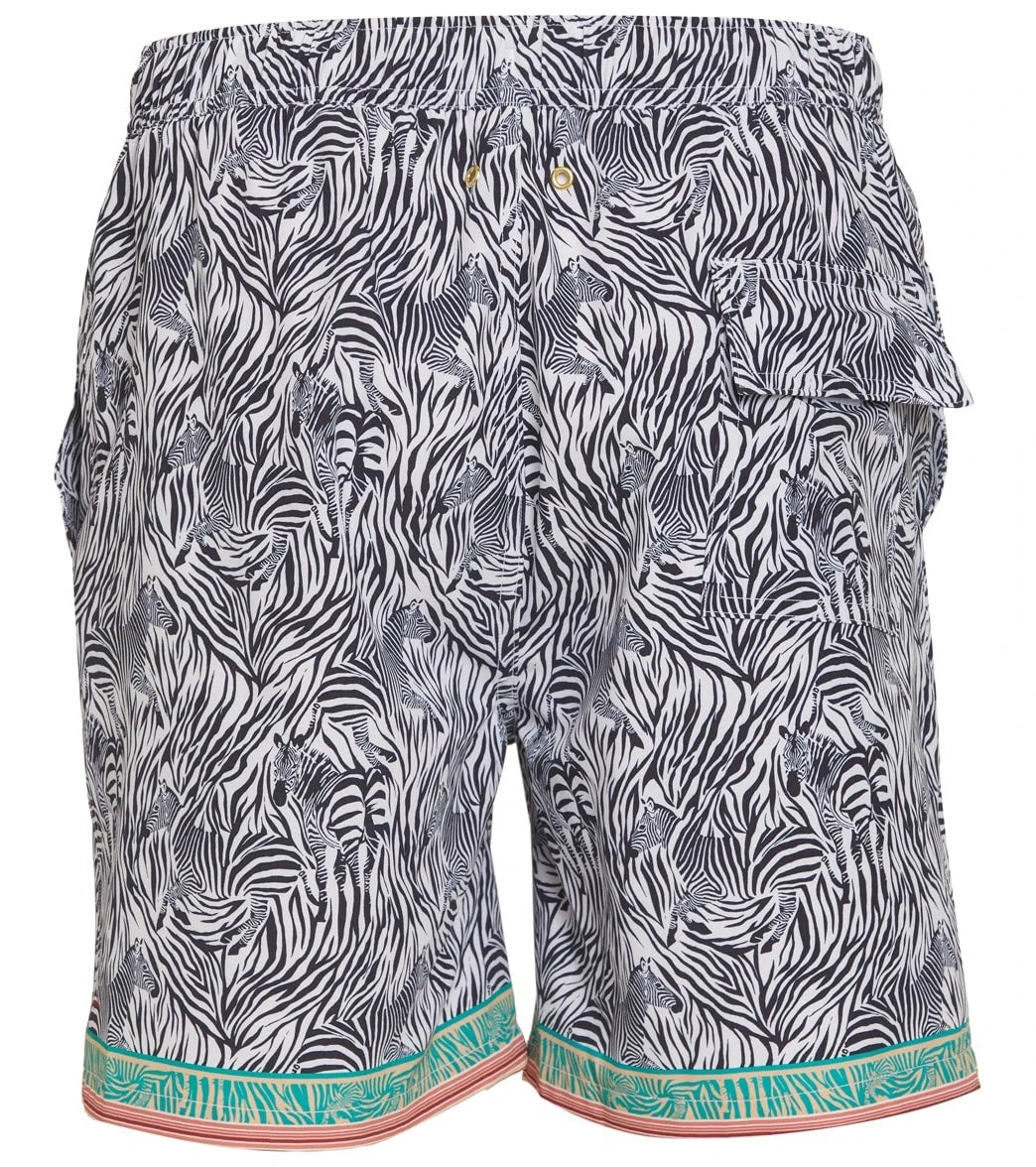 Johnny Was Men's Zebra Swim Trunk 3 Johnny Was Men's Zebra Swim Trunk - Image 3
