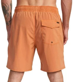 RVCA Men's Va Pigment Elastic Short 17" Trunk 10 RVCA Men's Va Pigment Elastic Short 17" Trunk -Outlet Tide Wisp Store 7375236497576 cocoa 3a