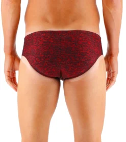 TYR Men's Lapped Racer Brief Swimsuit -Outlet Tide Wisp Store 7415983374504 red 3a