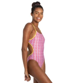 Sporti X Alex & Gretchen Walsh XOXO Tracy Double Strap One Piece Swimsuit -Outlet Tide Wisp Store 7424673677480 pink 6a