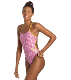Sporti X Alex & Gretchen Walsh XOXO Tracy Double Strap One Piece Swimsuit -Outlet Tide Wisp Store 7424673677480 pink 8a
