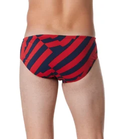 Speedo Men's Vortex Maze Brief Swimsuit -Outlet Tide Wisp Store 7510257729704 redwhiteblue 3a