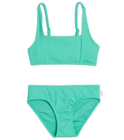 Seafolly Girls' Essential Square Neck Two Piece Bikini Set (Big Kid)