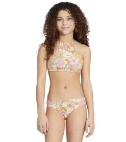 Billabong Girls' Aint She A Beaut High Neck Two Piece Bikini Set (Little Kid, Big Kid)