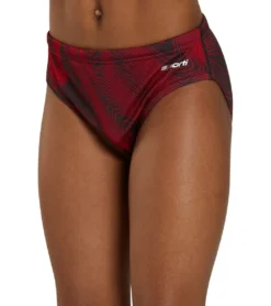 HydroLast Sonar Waves Swim Brief Swimsuit Youth (22 - 28) -Outlet Tide Wisp Store 7595544969384 red 5a