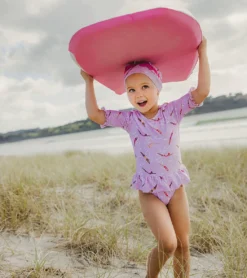 Girls' Diving Diva Skirted One Piece Swimsuit (Baby, Toddler) -Outlet Tide Wisp Store 7601446289576 pink 3a