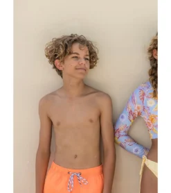 Boys' Tangerine Swim Trunks (Toddler, Little Kid, Big Kid) -Outlet Tide Wisp Store 7601447174312 orange 3a