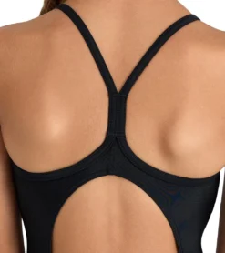 Girls' Arena Light Drop Solid One Piece Swimsuit (Toddler, Little Kid, Big Kid) -Outlet Tide Wisp Store 7626452992168 blackblack 3a