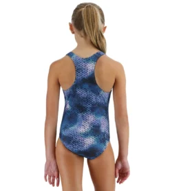 TYR Girls' Starhex Ella Maxfit One Piece Swimsuit (Little Kid, Big Kid) -Outlet Tide Wisp Store 7710367154344 blueice 3a