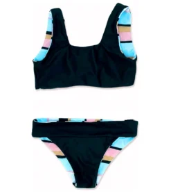 Girls' Island Hopper Reversible Two Piece Bikini Set (Little Kid, Big Kid) -Outlet Tide Wisp Store 7717058183336 thaliastripe 3a