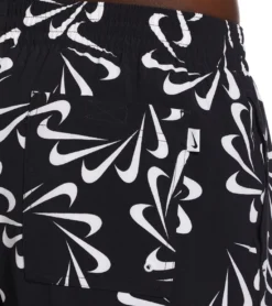 Nike Men's Swoosh Line Swim Trunks -Outlet Tide Wisp Store 7761615356072 black 5a