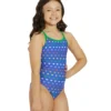 Rainbow Heart Thin Strap One Piece Swimsuit Youth (22-28)
