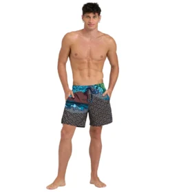 Arena Men's 16" Placed Beach Boxer Swim Trunks -Outlet Tide Wisp Store 7792825827496 skybeach 3a
